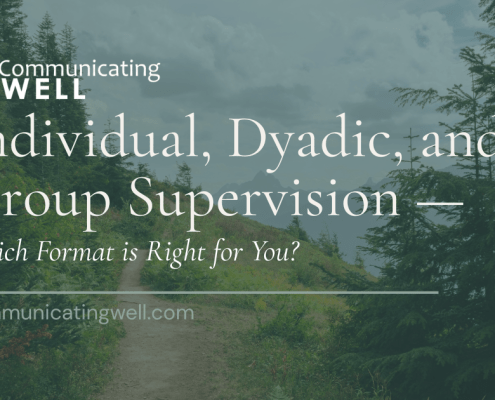 Individual, Dyadic and Group Supervision Online BC