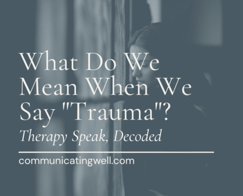 What do we mean when we say trauma