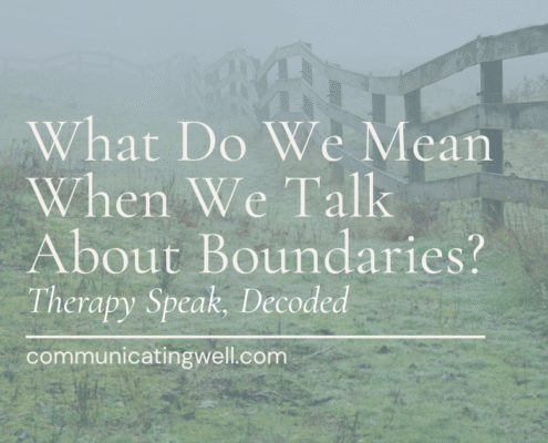 What do we mean by boundaries