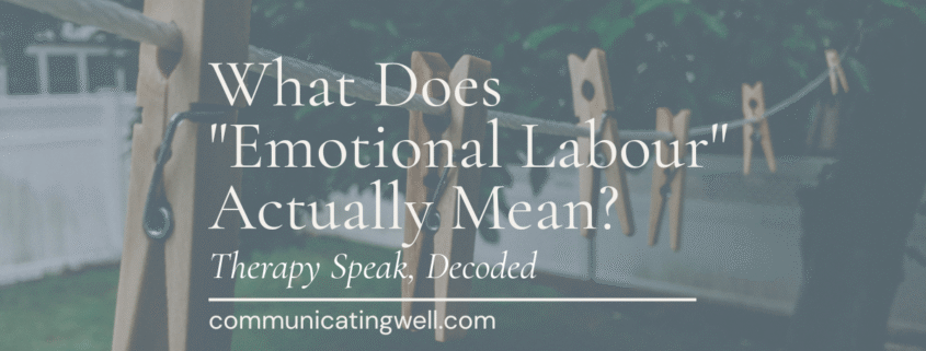what does emotional labour mean